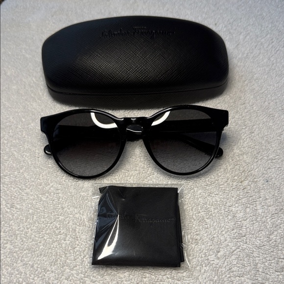Salvatore Ferragamo SF1068S Black Round Sunglasses 52-20-140 main image 9